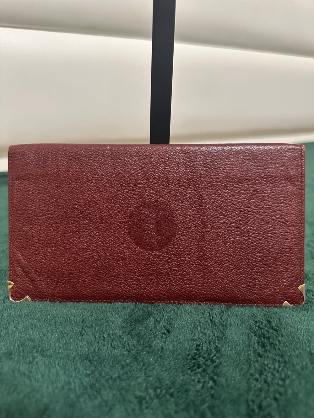 Celine Vintage Burgundy Leather Bifold Long Wallet - Picture 1 of 15
